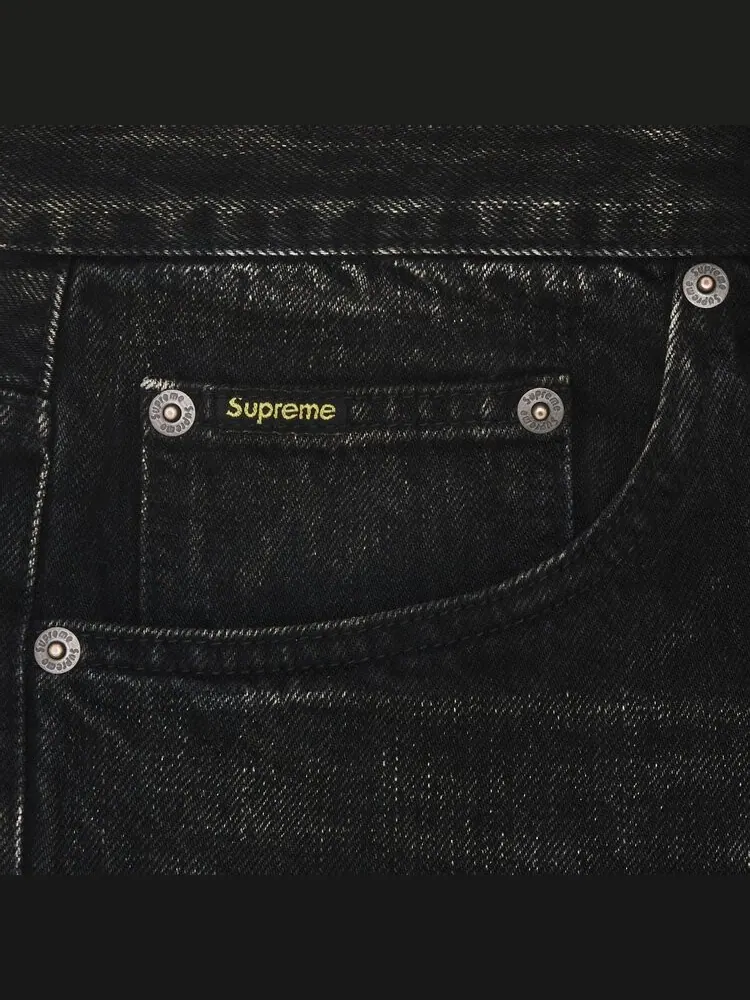 Джинсы Supreme Distressed Loose Fit Selvedge Jean — изображение 3 из 3, черный