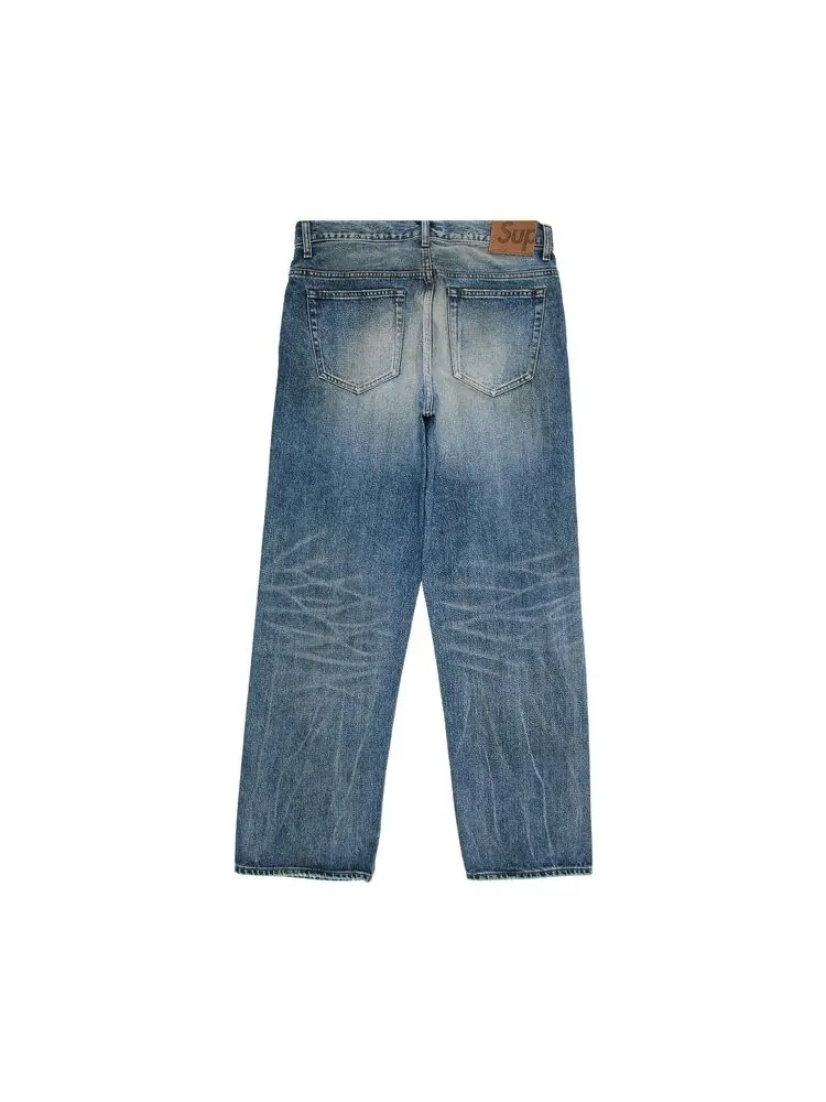 Джинсы Supreme Distressed Loose Fit Selvedge Jean — изображение 2 из 3, индиго