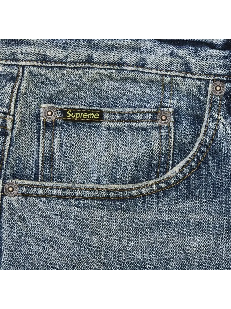 Джинсы Supreme Distressed Loose Fit Selvedge Jean — изображение 3 из 3, индиго