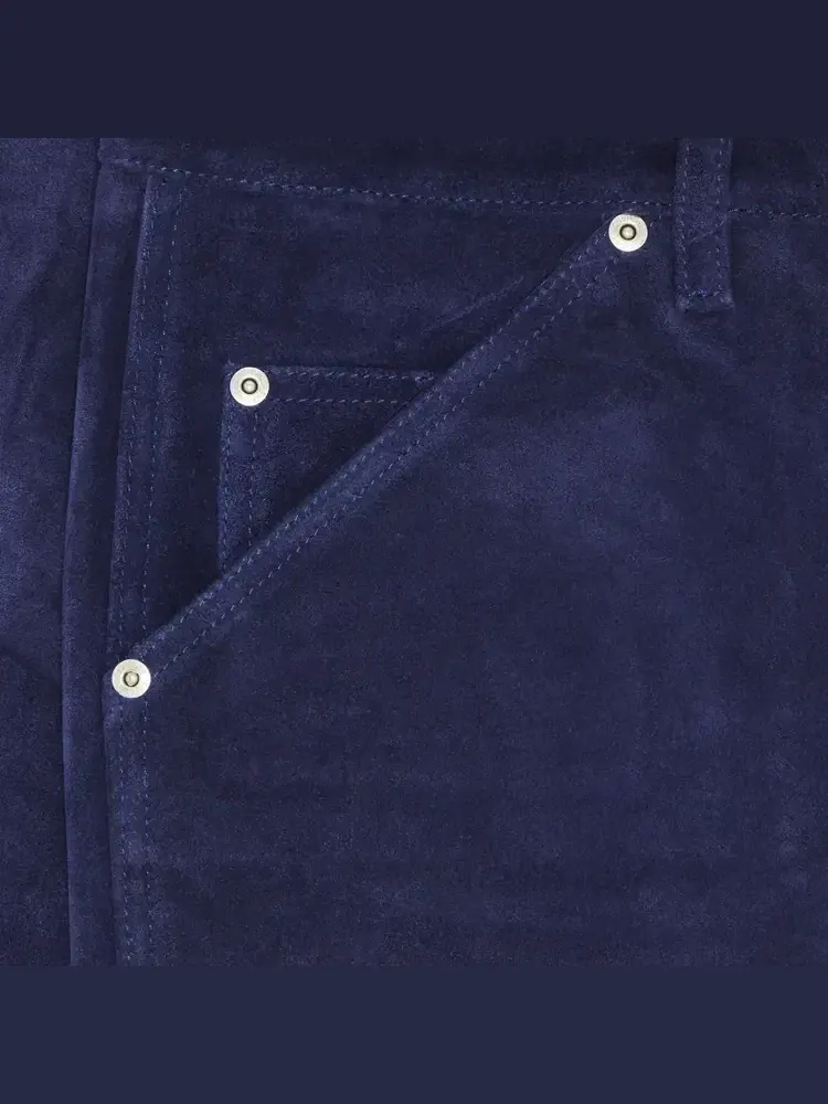 Брюки-карандаш Supreme Suede Double Knee Painter Pant — изображение 3 из 3, синий