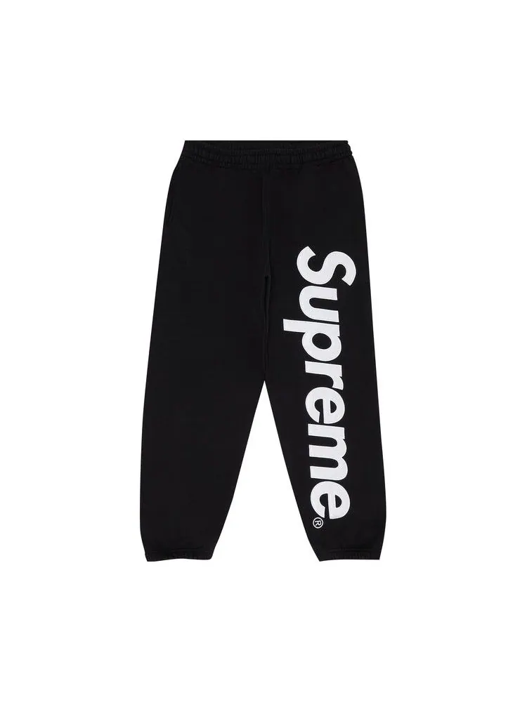 Спортивные брюки Supreme Satin Appliqué Sweatpant — изображение 1 из 3, черный