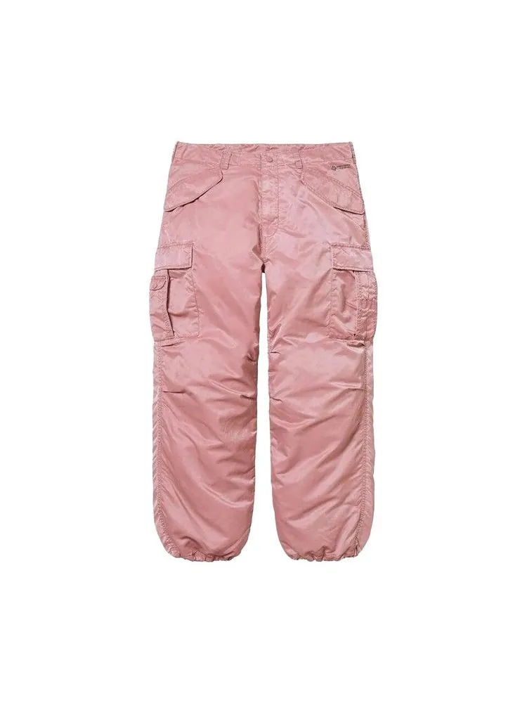 Брюки Supreme Washed Flight Satin Cargo Pant — изображение 1 из 2, розовый