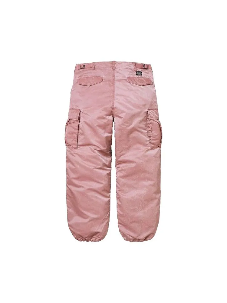 Брюки Supreme Washed Flight Satin Cargo Pant — изображение 2 из 2, розовый