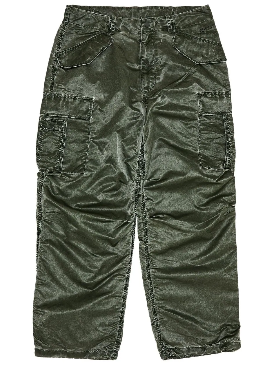 Брюки-карго Supreme Washed Flight Satin Cargo Pant — изображение 1 из 3, зеленый