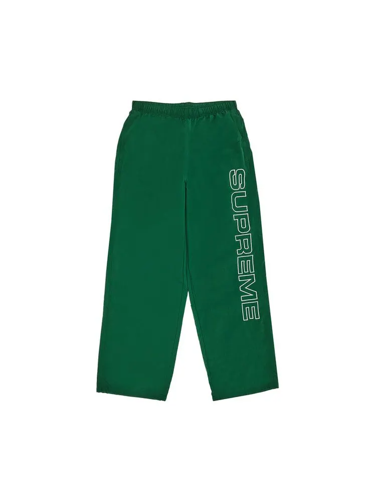 Брюки Supreme Spellout Embroidered Track Pant — изображение 1 из 3, темный зеленый