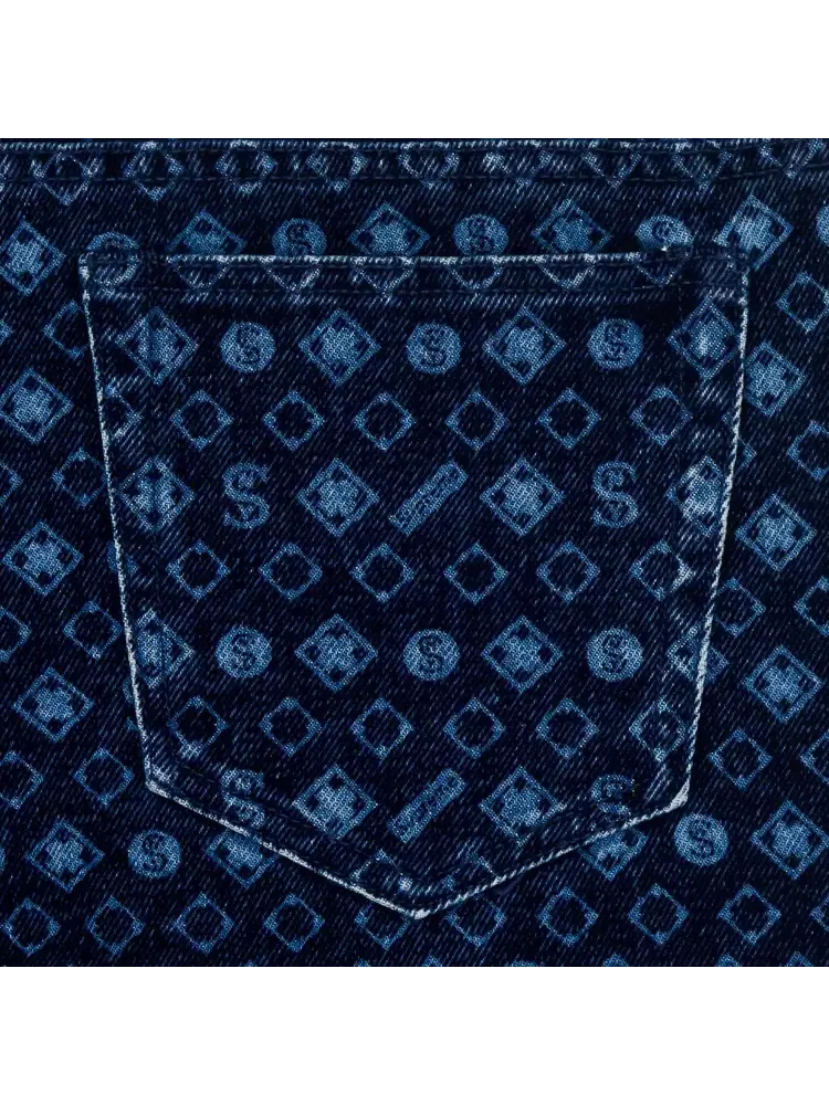 Джинсы Supreme Flocked Loose Fit Jean 'Blue' — изображение 3 из 3, синий