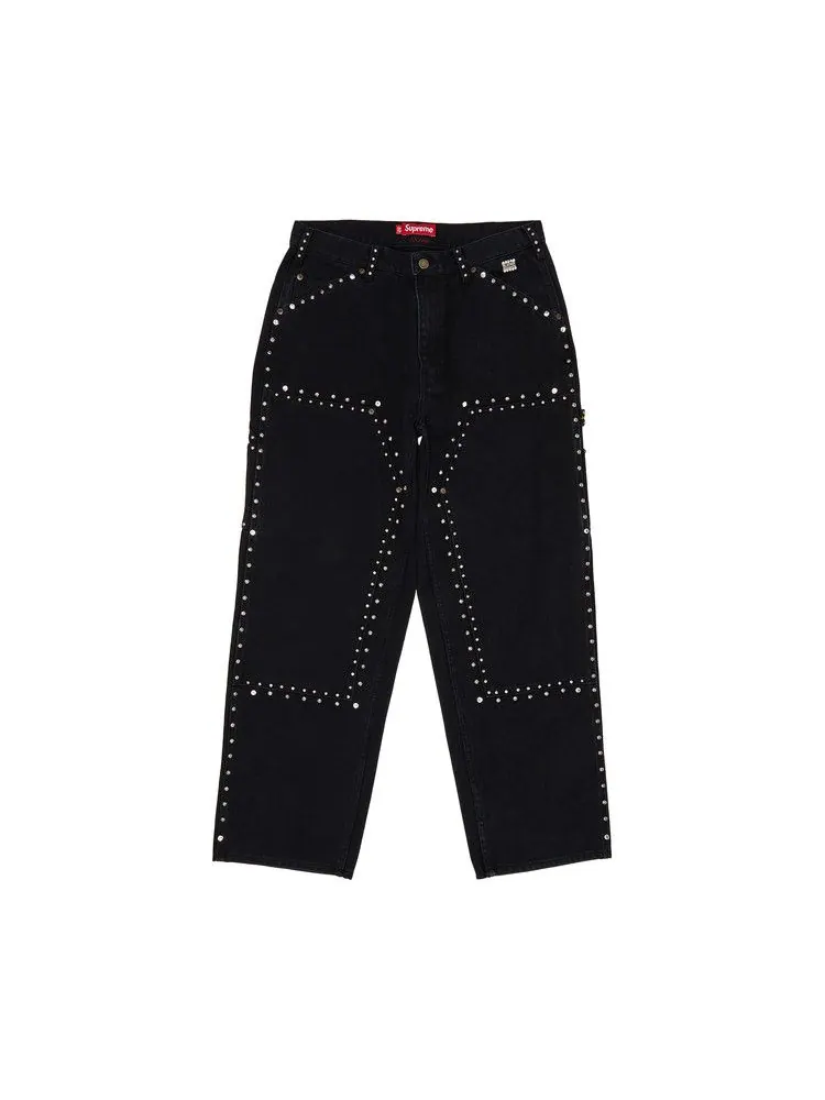 Брюки Supreme x b.b. Simon Studded Double Knee Painter Pant — изображение 1 из 3, черный
