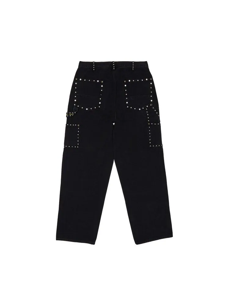 Брюки Supreme x b.b. Simon Studded Double Knee Painter Pant — изображение 2 из 3, черный