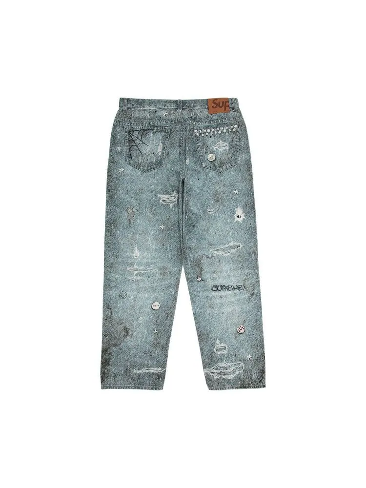 Джинсы Supreme HJR Trompe Loeil Loose Fit Jean — изображение 2 из 3, синий