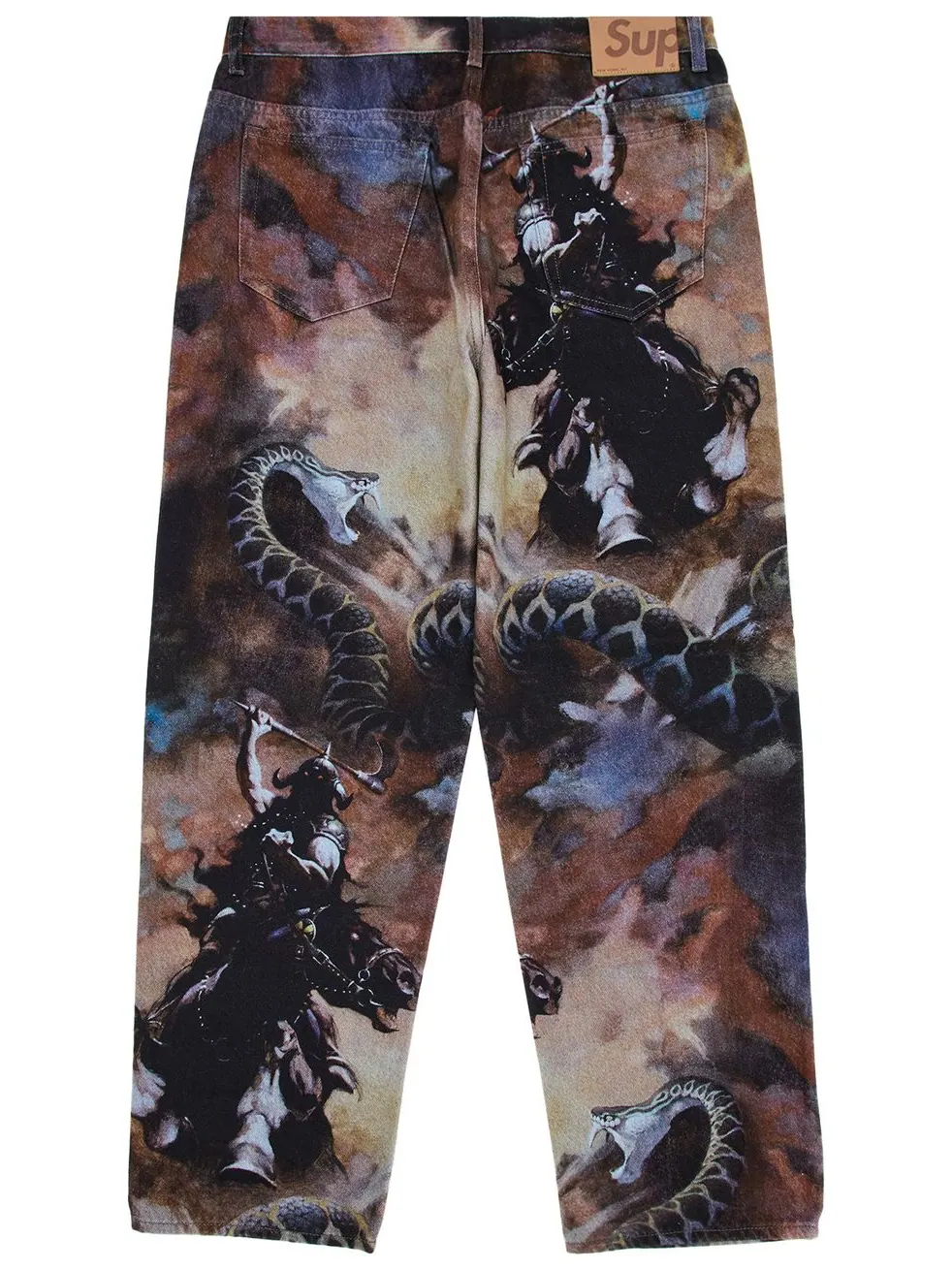 Джинсы Supreme x Frank Frazetta Loose Fit Jean 'Multicolor' — изображение 2 из 3, мульти