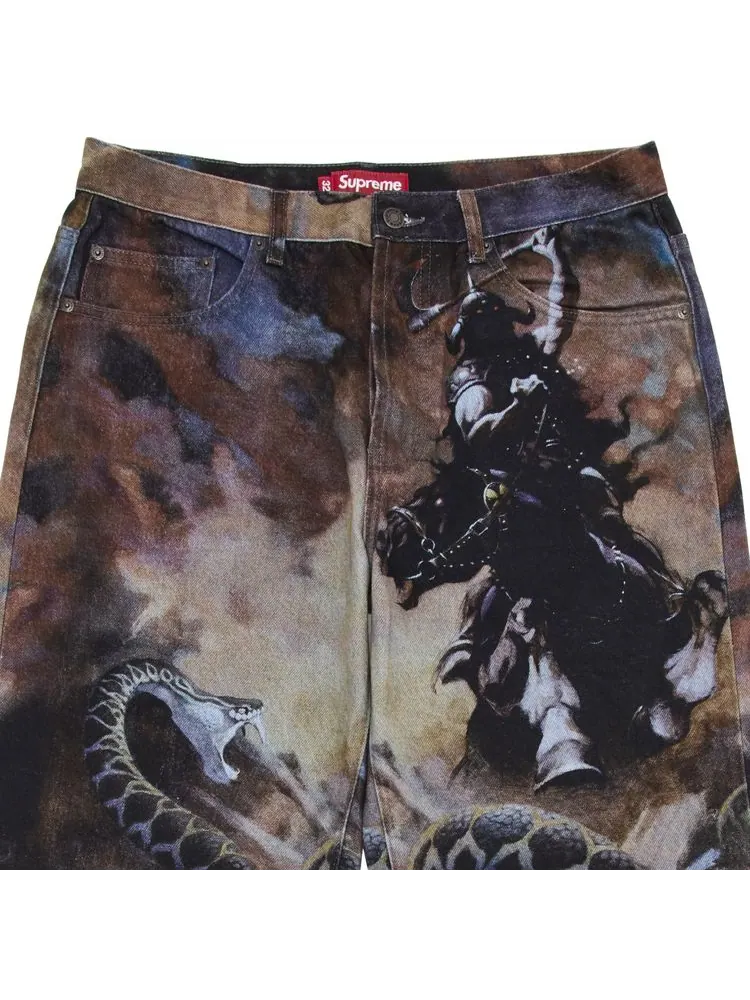 Джинсы Supreme x Frank Frazetta Loose Fit Jean 'Multicolor' — изображение 3 из 3, мульти