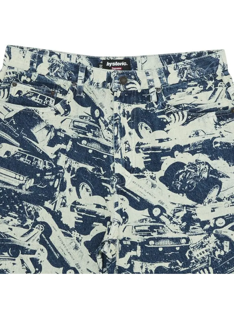 Джинсы Supreme x HYSTERIC GLAMOUR Cars Baggy Jean — изображение 3 из 3, индиго