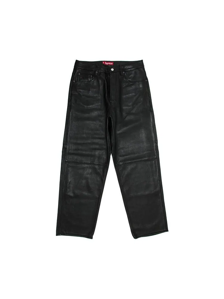 Джинсы Supreme Leather Baggy 5-Pocket Jean — изображение 1 из 3, черный