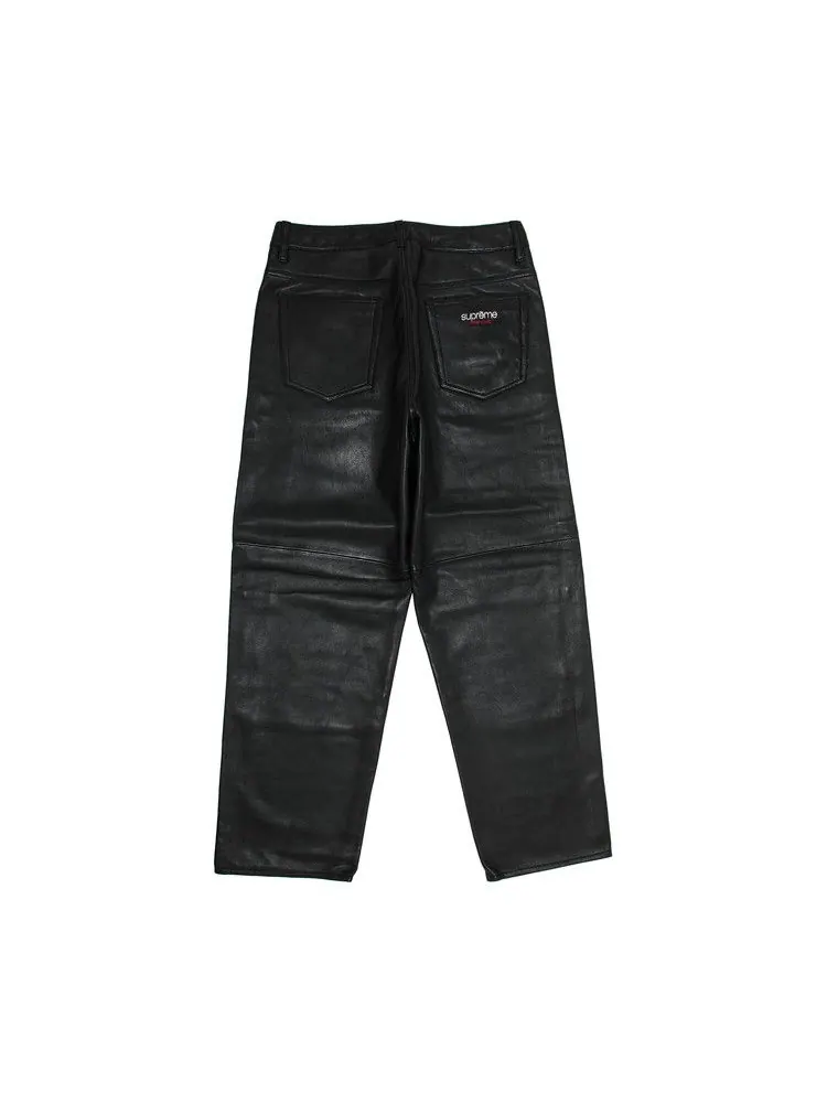 Джинсы Supreme Leather Baggy 5-Pocket Jean — изображение 2 из 3, черный