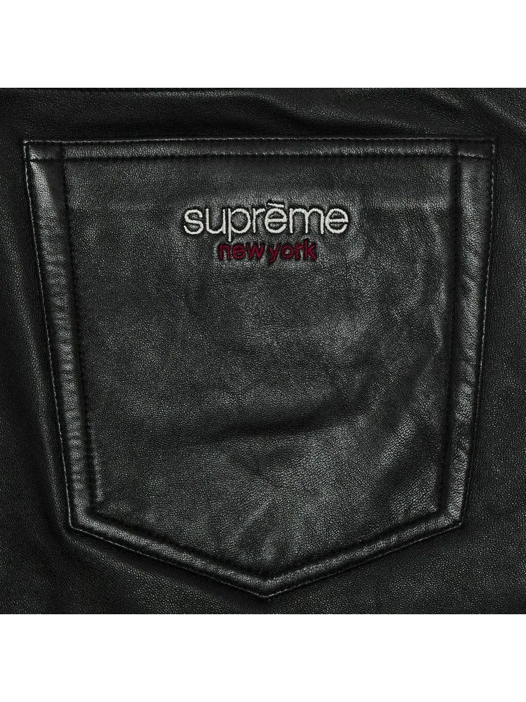 Джинсы Supreme Leather Baggy 5-Pocket Jean — изображение 3 из 3, черный