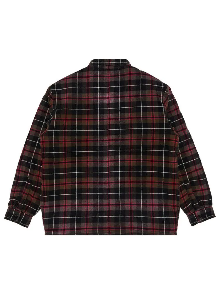 Рубашка Supreme Quilted Plaid Shirt — изображение 2 из 3, серый