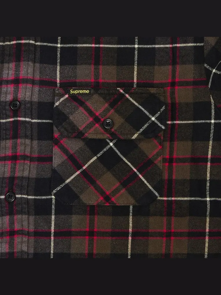 Рубашка Supreme Quilted Plaid Shirt — изображение 3 из 3, серый