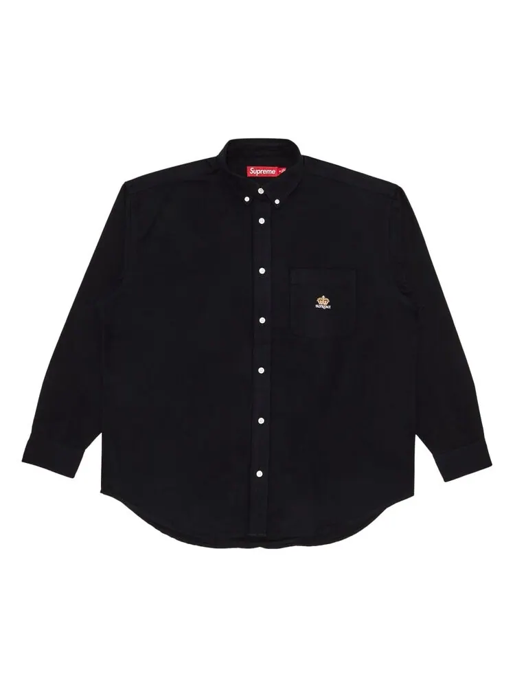 Рубашка Supreme Loose Fit Flannel Oxford Shirt — изображение 1 из 3, черный