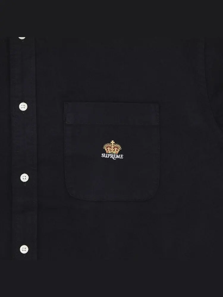 Рубашка Supreme Loose Fit Flannel Oxford Shirt — изображение 3 из 3, черный