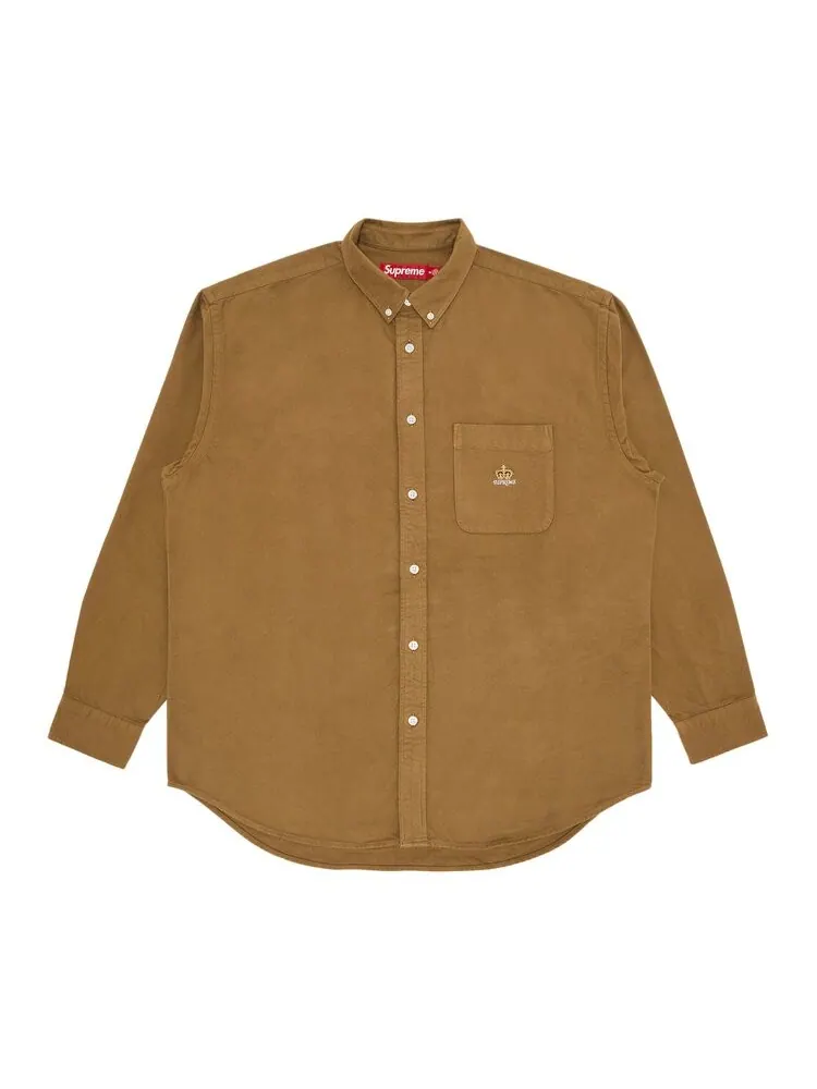 Рубашка Supreme Loose Fit Flannel Oxford Shirt — изображение 1 из 3, коричневый