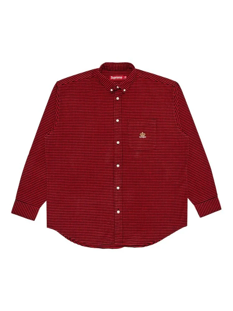 Рубашка Supreme Loose Fit Flannel Oxford Shirt — изображение 1 из 3, красный