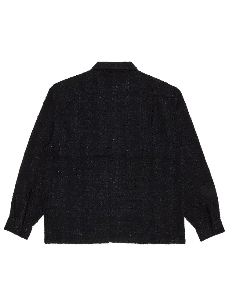 Рубашка Supreme Bouclé Zip Up Shirt — изображение 2 из 3, черный