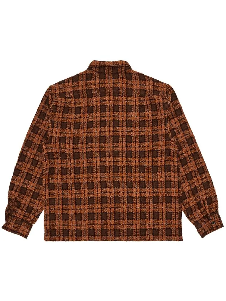 Рубашка Supreme Bouclé Zip Up Shirt — изображение 2 из 3, красный