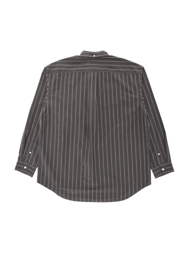 Рубашка Supreme Loose Fit Stripe Shirt — изображение 2 из 3, серый
