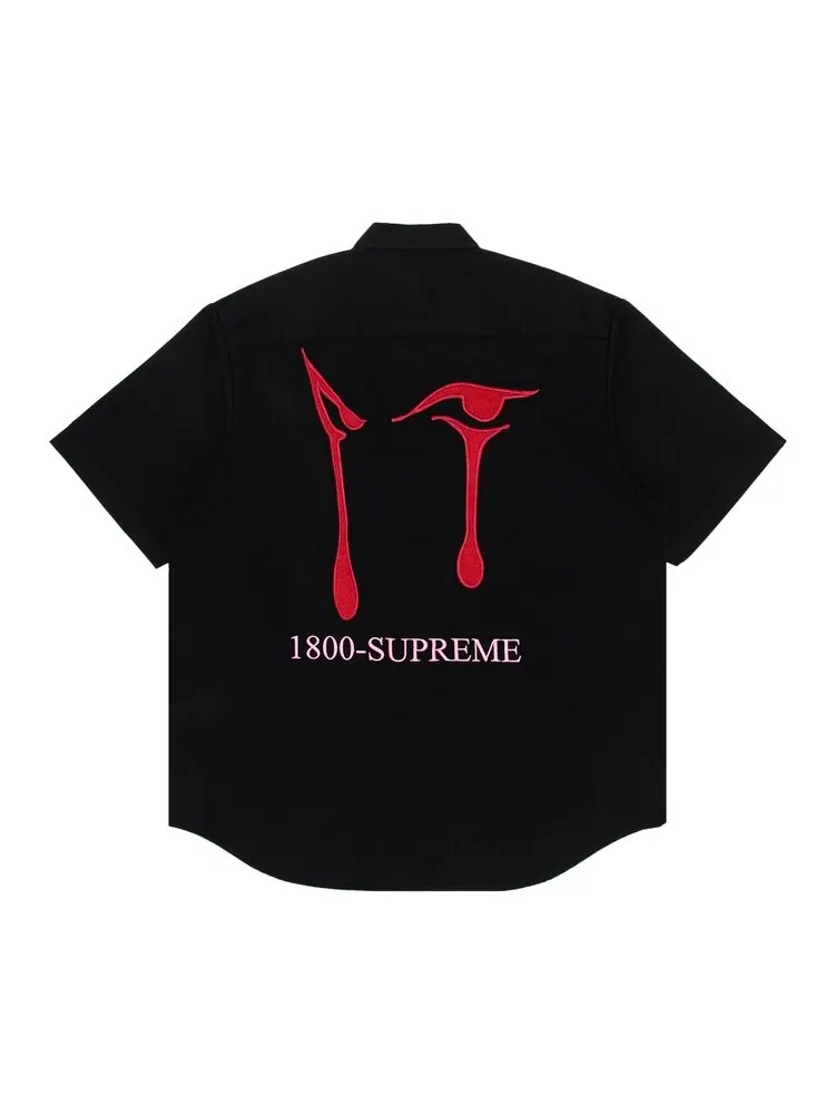 Рубашка Supreme AOI Eyes Short-Sleeve Work Shirt — изображение 2 из 3, черный