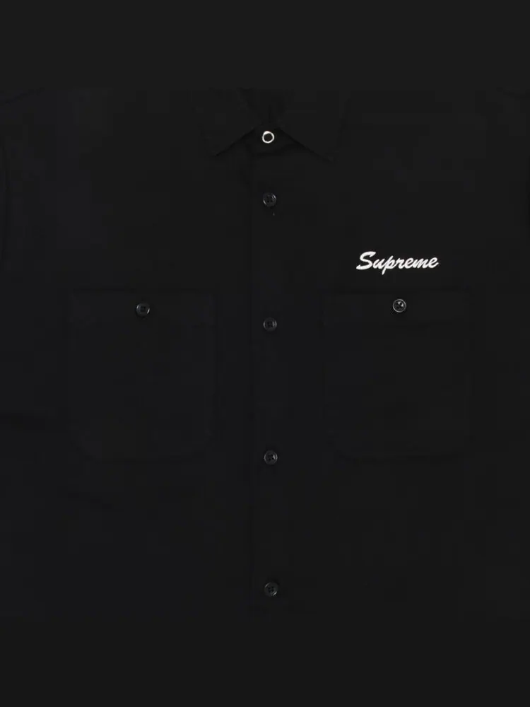 Рубашка Supreme AOI Eyes Short-Sleeve Work Shirt — изображение 3 из 3, черный