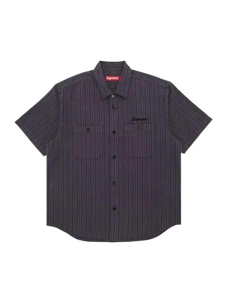 Рубашка Supreme AOI Eyes Short-Sleeve Work Shirt — изображение 1 из 3, полоса