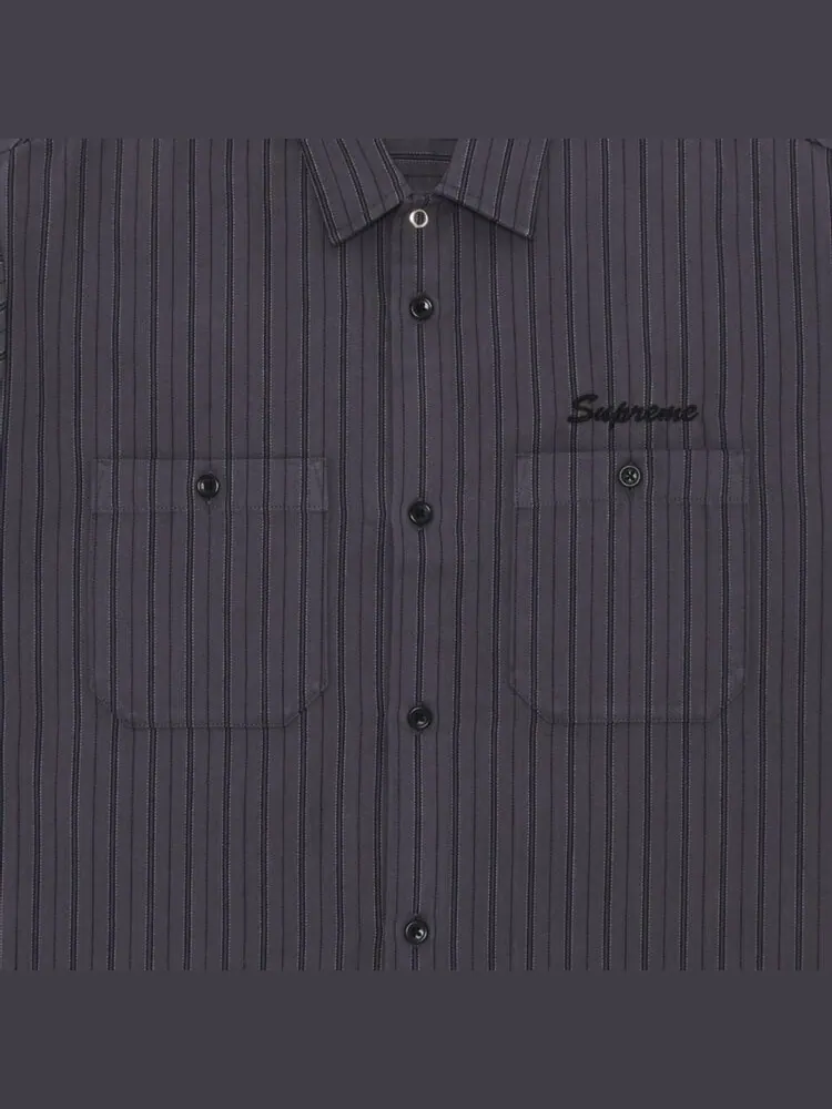 Рубашка Supreme AOI Eyes Short-Sleeve Work Shirt — изображение 3 из 3, полоса