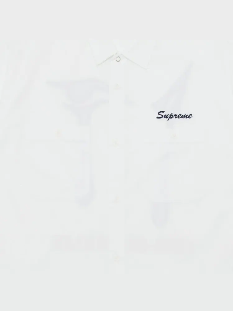 Рубашка Supreme AOI Eyes Short-Sleeve Work Shirt — изображение 3 из 3, белый