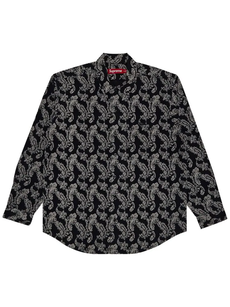 Фланелевая рубашка Supreme с узором «пейсли» — изображение 1 из 3, черный