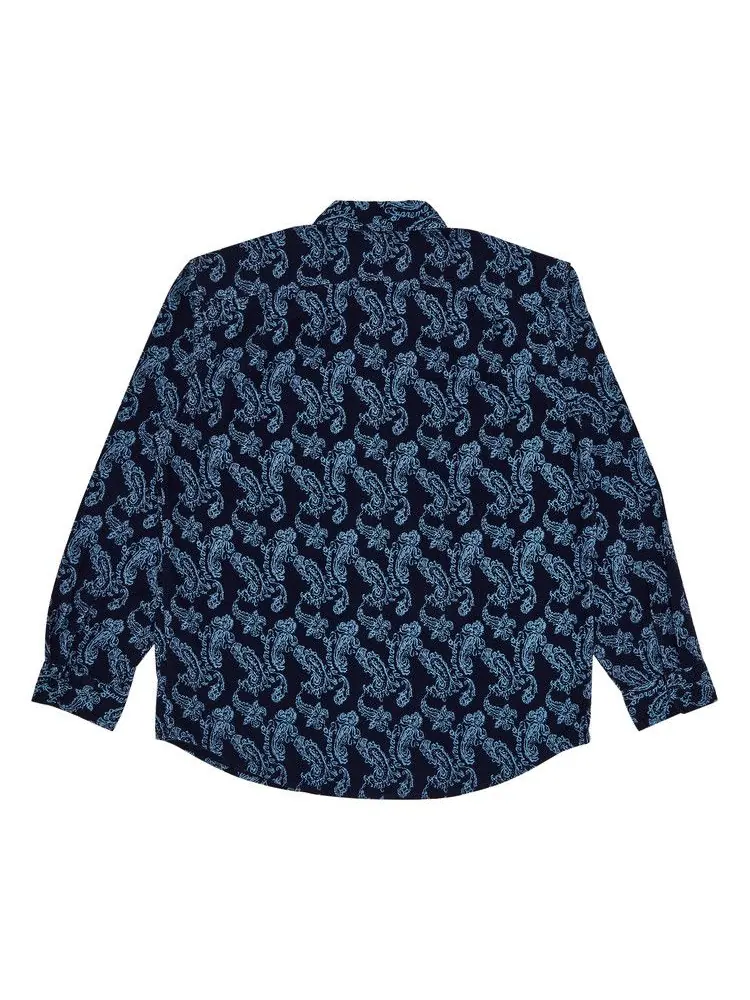Рубашка Supreme Paisley Flannel Shirt — изображение 2 из 3, темно-синий