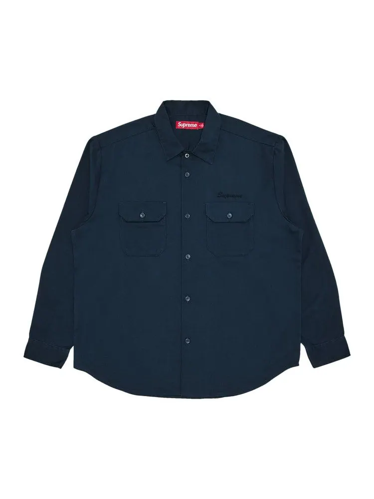 Рубашка Supreme Snow White Work Shirt — изображение 1 из 3, светлый темно-синий