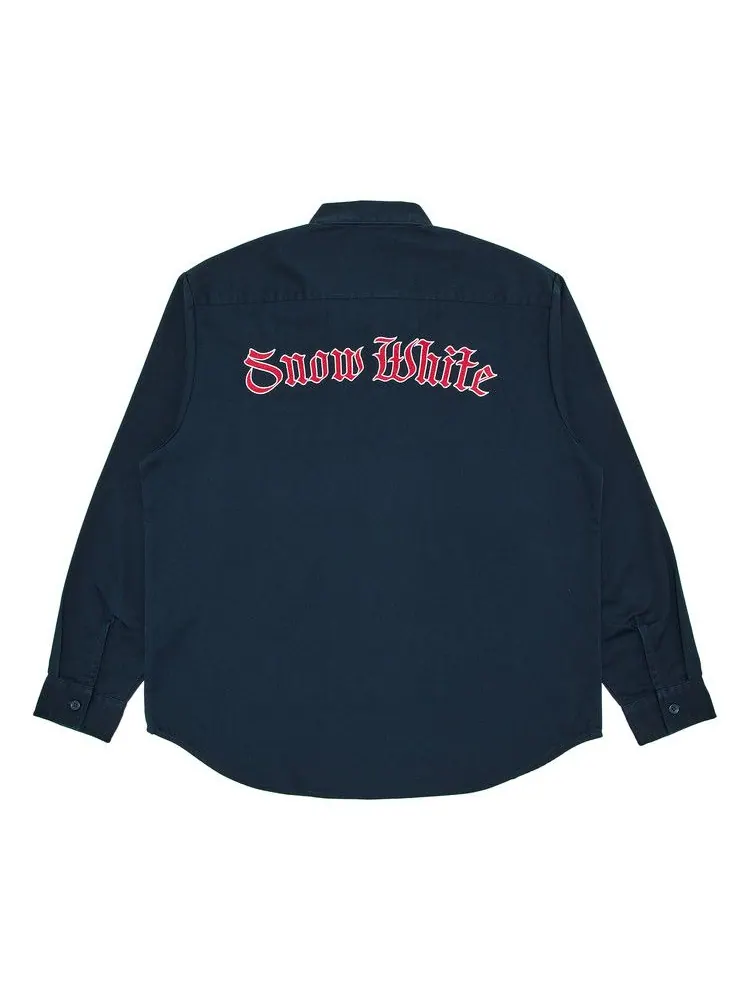 Рубашка Supreme Snow White Work Shirt — изображение 2 из 3, светлый темно-синий
