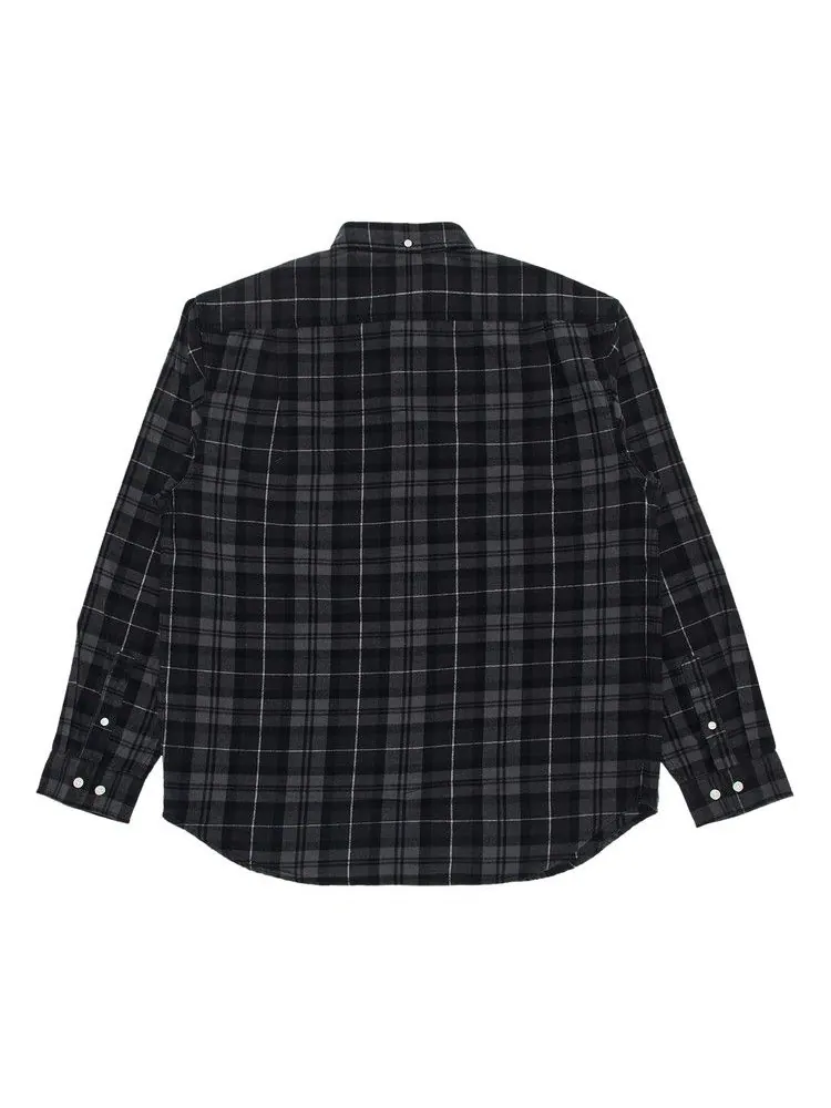 Рубашка Supreme Plaid Flannel Shirt — изображение 2 из 3, черный