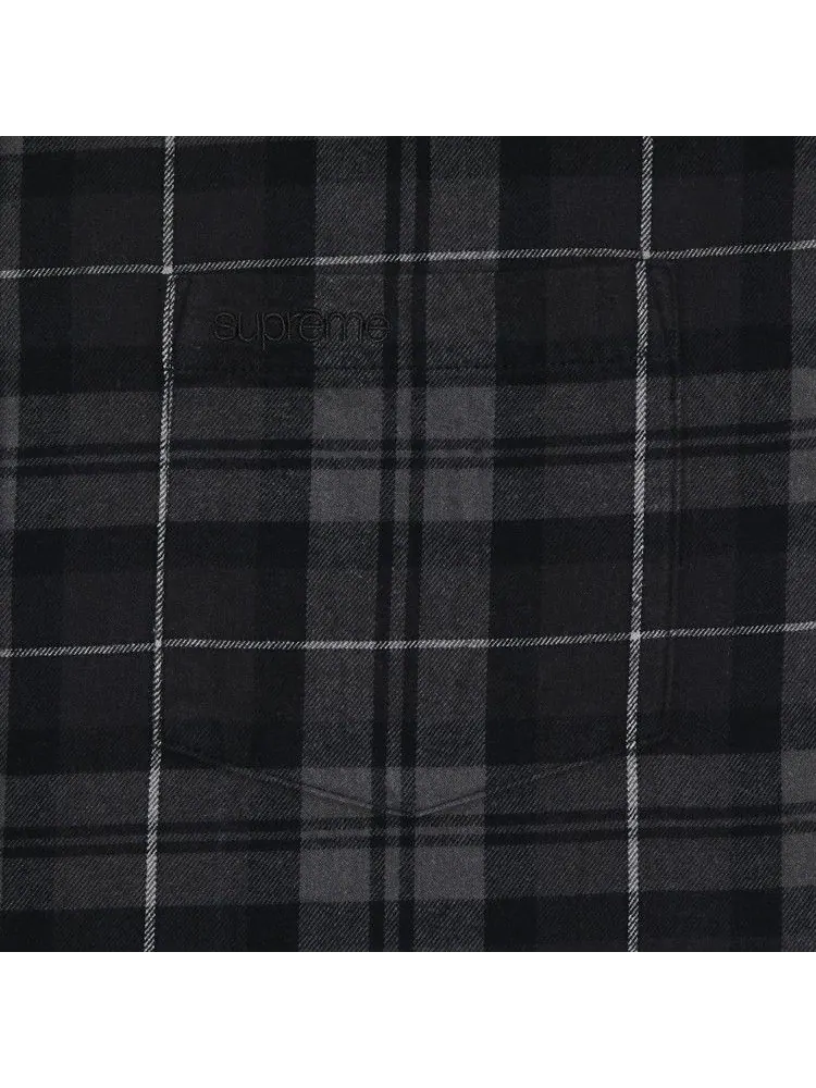 Рубашка Supreme Plaid Flannel Shirt — изображение 3 из 3, черный