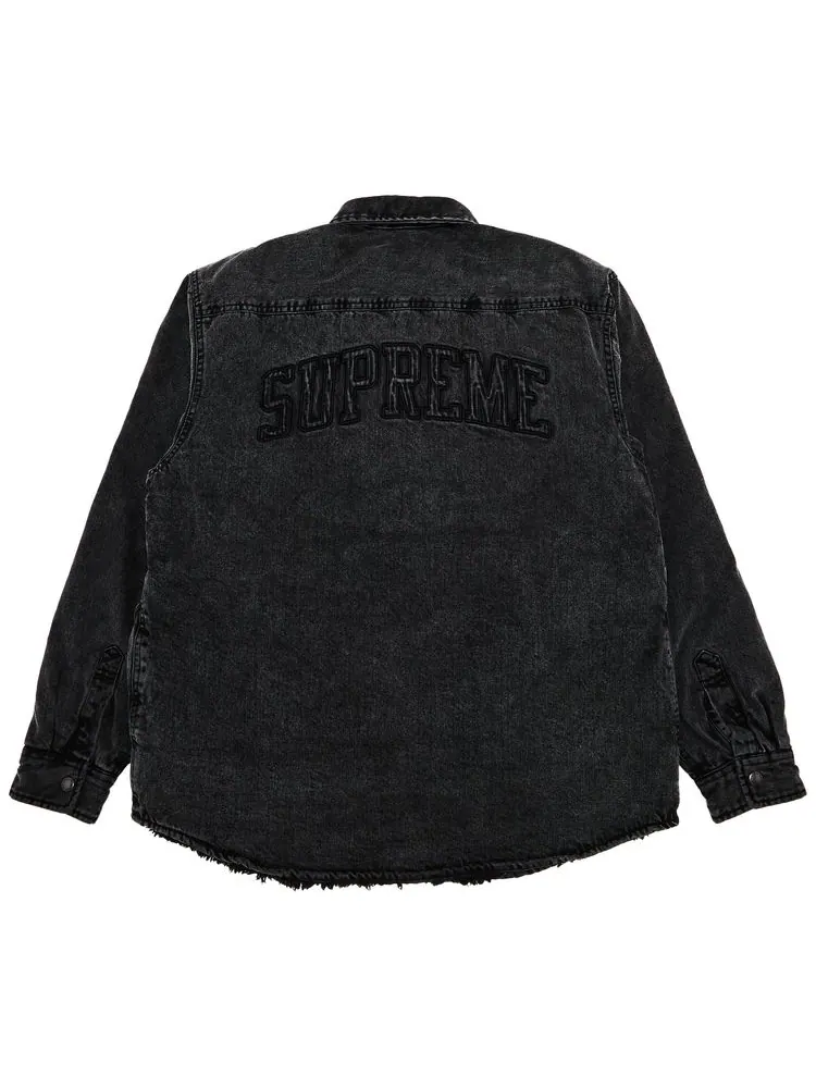 Рабочая рубашка Supreme с подкладкой из искусственной овчины — изображение 2 из 3, черный