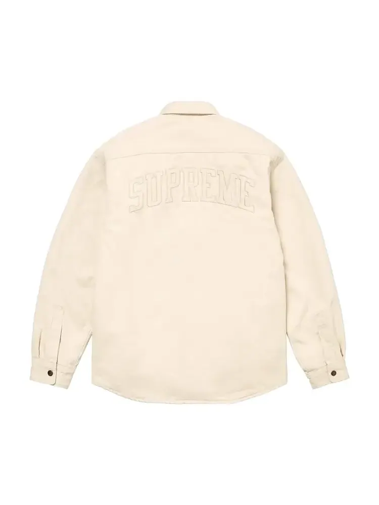 Рабочая рубашка Supreme с подкладкой из искусственной овчины — изображение 2 из 2, натуральный
