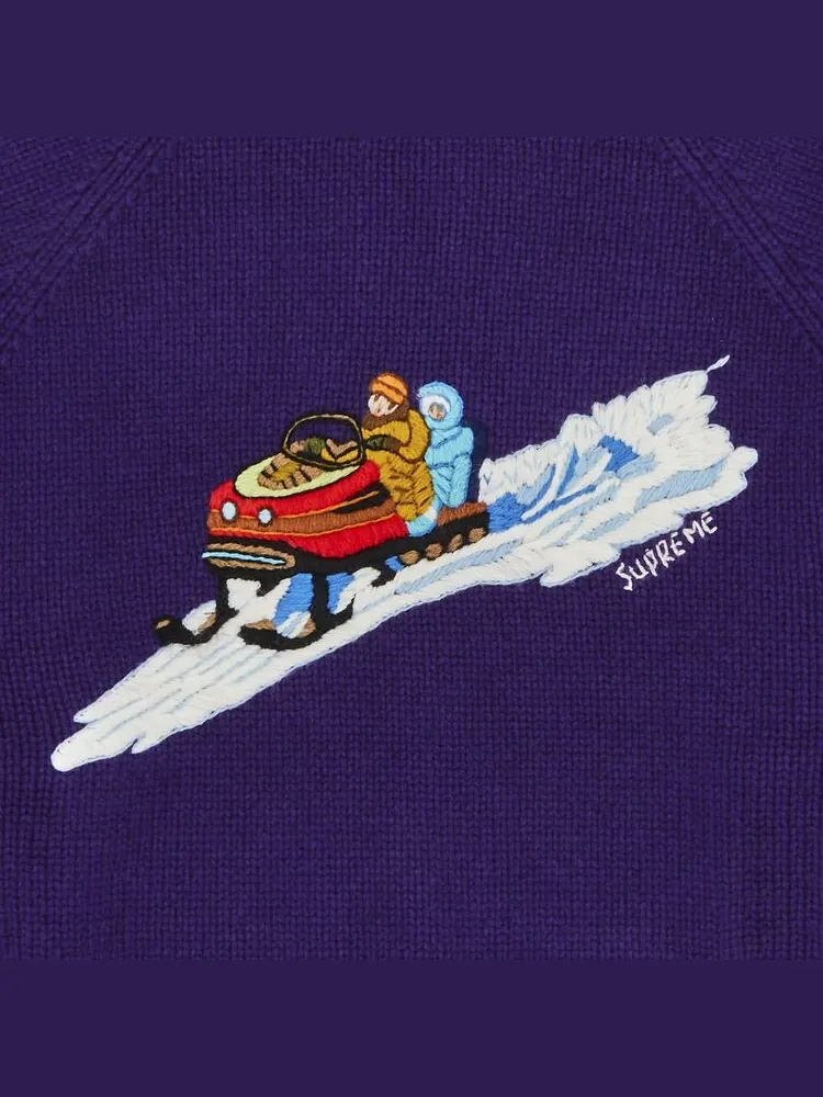 Свитер Supreme Snowmobile Sweater Purple — изображение 3 из 3, фиолетовый