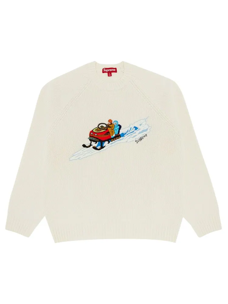 Свитер Supreme Snowmobile Sweater Stone — изображение 1 из 3, серый