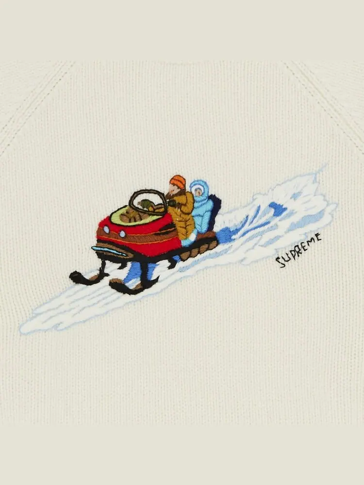 Свитер Supreme Snowmobile Sweater Stone — изображение 3 из 3, серый