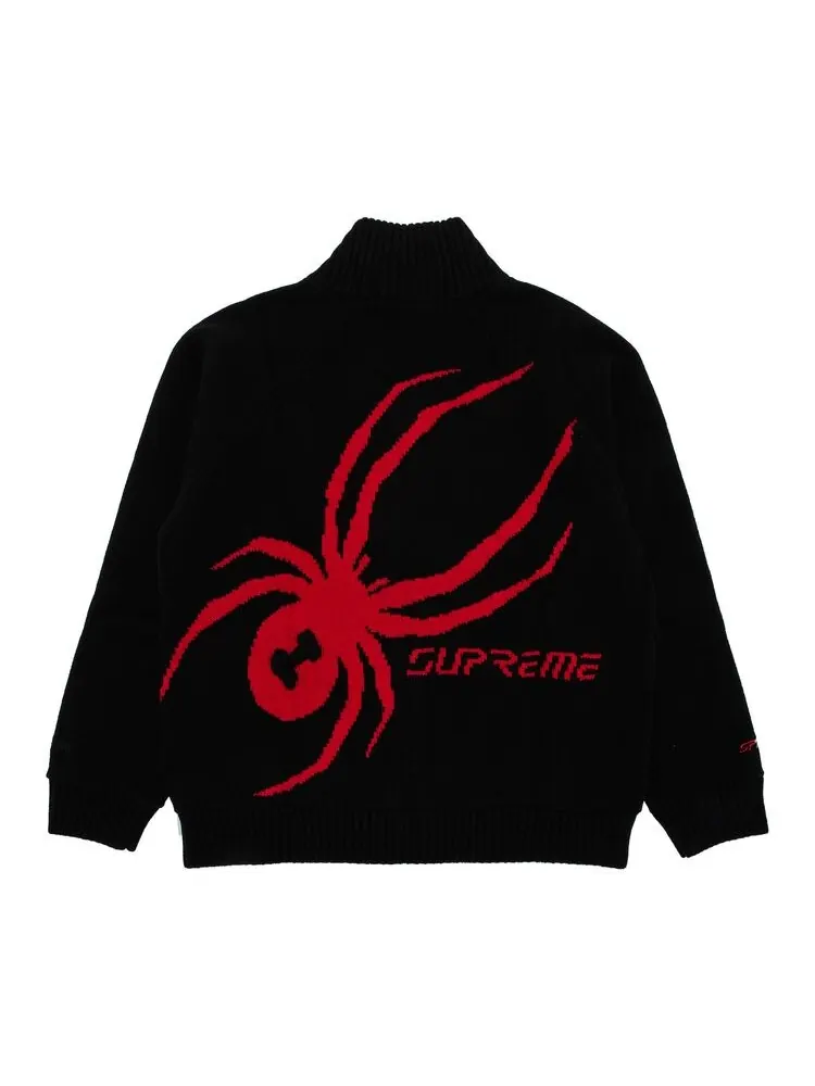Свитер Supreme x Spyder WINDSTOPPER Zip Up Sweater Black — изображение 2 из 3, черный