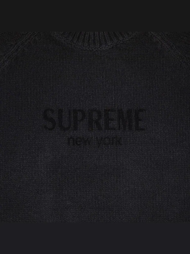 Свитер Supreme Flocked Logo Sweater — изображение 2 из 2, черный