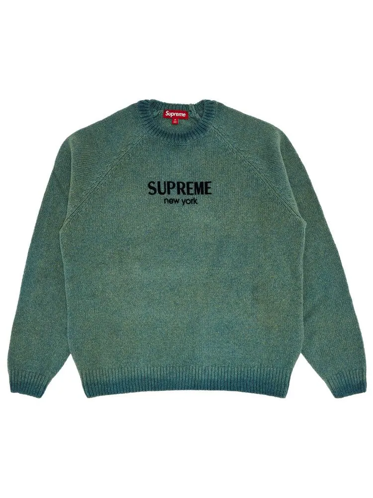 Свитер Supreme Flocked Logo — изображение 1 из 2, зеленый