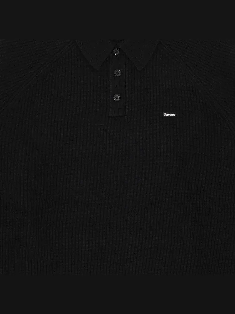 Свитер Supreme Small Box Polo Sweater — изображение 3 из 3, черный