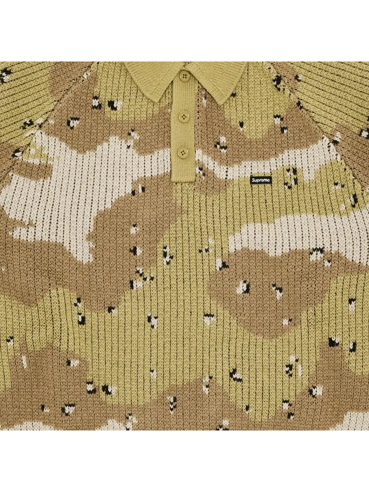 Свитер Supreme Small Box Polo Sweater 'Desert Camo' — изображение 3 из 3, загар