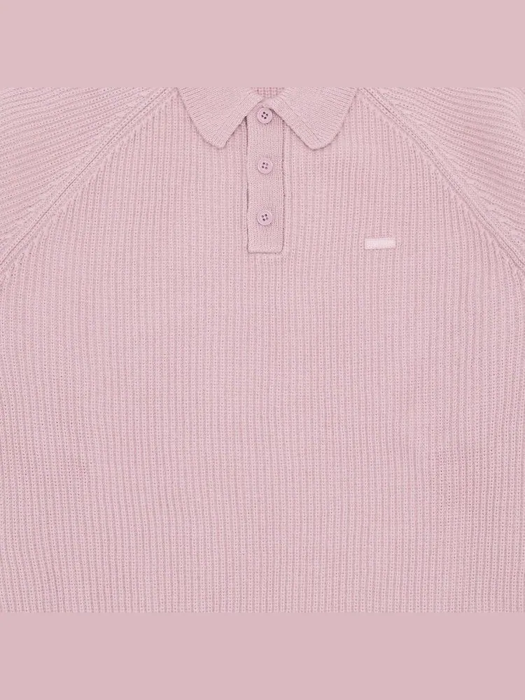 Свитер Supreme Small Box Polo Sweater — изображение 3 из 3, розовый